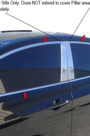 Fits Hyundai ELANTRA 4dr QAA Stainless 10pcs Window Accent Package WP11341 In Demand