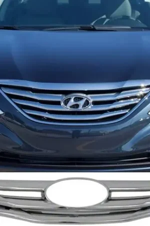 Fit Hyundai SONATA 4dr QAA Chrome ABS plastic 2pcs Grille Overlay SGC11360 Bulk Order