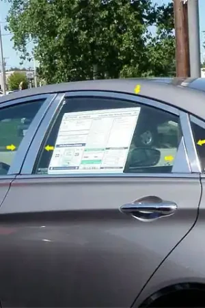 Discount Fits Hyundai SONATA 4dr QAA Stainless 18pcs Window Accent Package WP11362