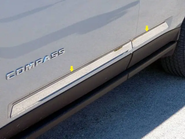 Modern JEEP COMPASS 4dr QAA Stainless 4pcs Rocker Panel Trim TH51075