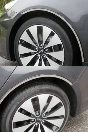 KIA OPTIMA 4dr QAA Stainless 4pcs Wheel Well Accent WQ11805 Direct From Factory