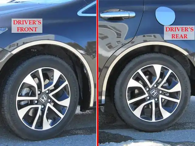 HONDA CIVIC 4dr QAA Stainless 4pcs Wheel Well Accent WQ12214 Must Have