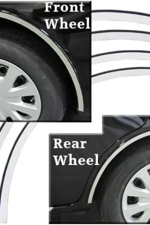 Original Fits Nissan VERSA 4dr QAA Stainless 4pcs Wheel Well Accent WQ12530