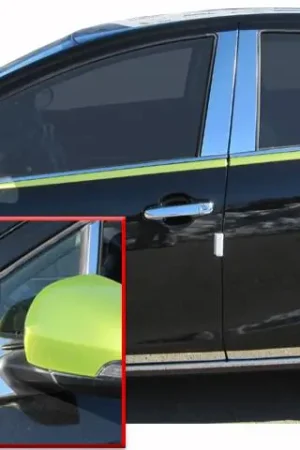 Authentic TOYOTA PRIUS C 4dr QAA Stainless 12pcs Pillar Trim PP12709