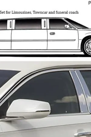 CADILLAC XTS S&S/Superior Hearse QAA Stainless 4pcs Pillar Trim PP53240 Trusted Brand