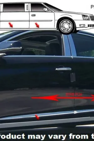 Weekend Sale XTS Limousine - 48" Center QAA Stainless 6pcs Rocker Panel Trim TH53239