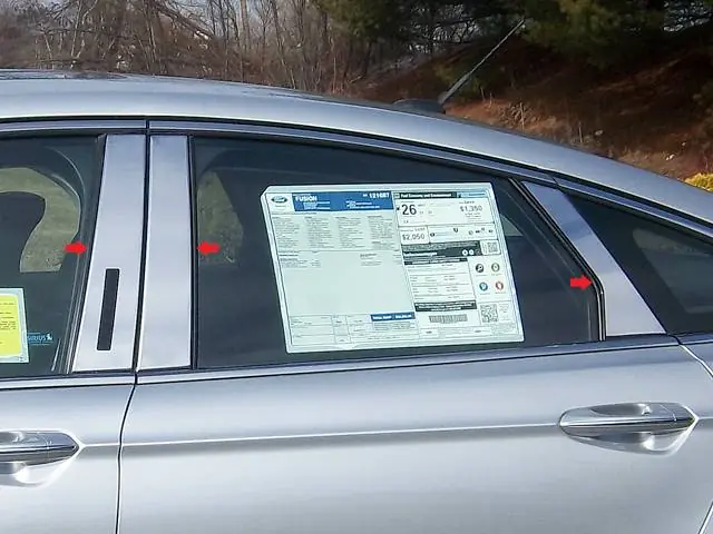 Money Back Guarantee FORD FUSION 4dr QAA Stainless 6pcs Pillar Trim PP53391