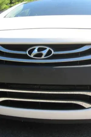 Fits Hyundai ELANTRA 4dr QAA Stainless 2pcs Grille Accent SG13345 Low Price