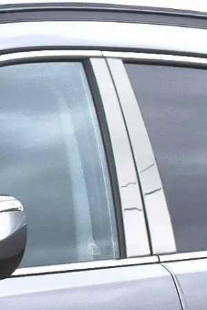 Hassle-Free Returns Fits Hyundai SANTA FE 4dr QAA Stainless 4pcs Pillar Trim PP13335