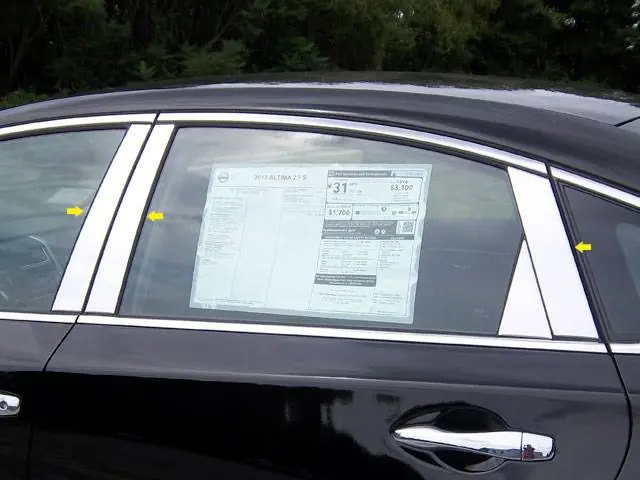 Fits Nissan ALTIMA 4dr QAA Stainless 6pcs Pillar Trim PP13551 In Demand