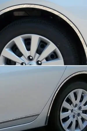 Fits Nissan SENTRA 4dr QAA Stainless 4pcs Wheel Well Accent WQ13576 Worldwide Shipping