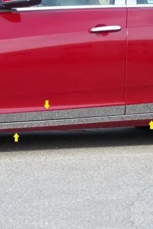 CADILLAC CTS 4dr QAA Stainless 10pcs Rocker Panel Trim TH54252 Same Day Shipping