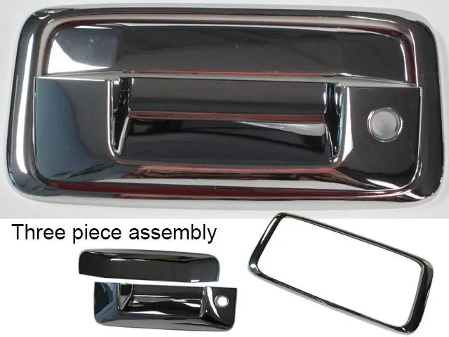 GMC SIERRA 2/4dr QAA Chrome ABS plastic 2pcs Tailgate Handle Cover DH54183 Fan Favorite