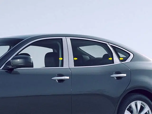 Fits Infiniti Q70 4dr QAA Stainless 8pcs Pillar Trim PP11059 Next Day Delivery