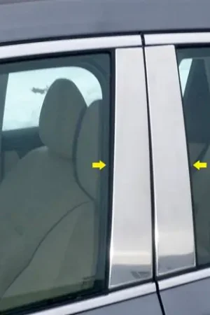 Warranty Included Fits Nissan ROGUE 4dr QAA Stainless 4pcs Pillar Trim PP14535