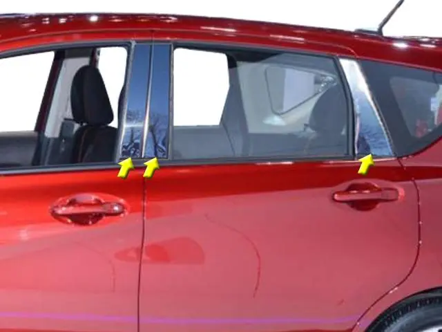 Fits Nissan VERSA NOTE 4dr QAA Stainless 6pcs Pillar Trim PP14566 Exclusive