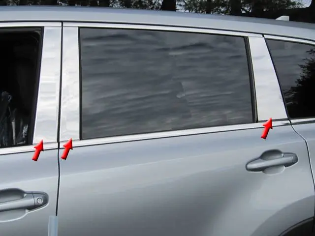 Instant Buy TOYOTA HIGHLANDER 4dr QAA Stainless 6pcs Pillar Trim PP14111