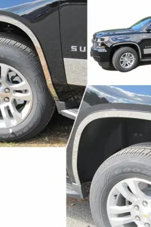 CHEVROLET SUBURBAN 4dr QAA Stainless 4pcs Wheel Well Accent WQ55198 Direct From Factory