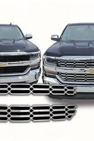 Buy Today SILVERADO 2/4dr QAA Chrome ABS plastic 2pcs Grille Overlay SGC56184