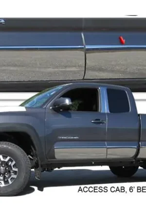 Flash Sale TACOMA Access Cab, 6' Bed QAA Stainless 6pcs Rocker Panel Trim TH16172