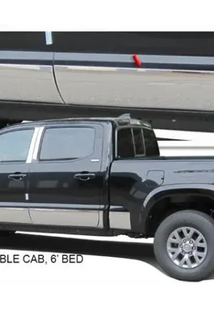 TACOMA Double Cab, 6' Bed QAA Stainless 8pcs Rocker Panel Trim TH16175 Reduced Price