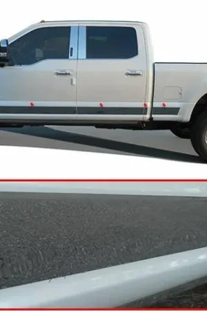 Markdown F-250/F-350 SUPER DUTY 4dr QAA Stainless 12pcs Rocker Panel Trim TH57324