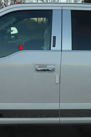 F-250/F-350 SUPER DUTY 4dr QAA Stainless 4pcs Window Sill Accent WS57323 Same Day Shipping