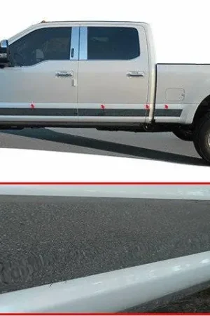 Reduced Price F-250/F-350 SUPER DUTY Crew Cab, 8' Bed QAA 10pc Rocker Panel Trim TH57323