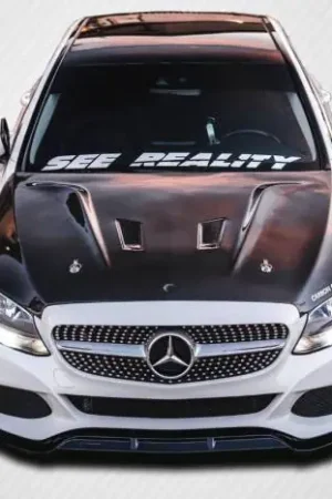 Mercedes C Class Black Series Carbon Fiber Body Kit- Hood 114008 Best Choice