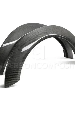 Shop Now Dodge Challenger Anderson Composites Fiber Wide Front Fender Flares AC-FLR18DGCHHC-F