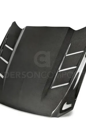 High Quality Ford Mustang Heat Extractor Anderson Composites Fiber Hood AC-HD15FDMU-SA-DS