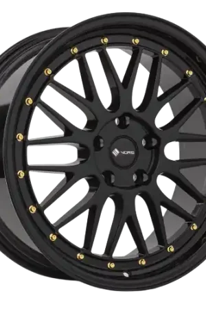 Vors VR8 5x112 18x8  +35 All Black Gold Rivet Modern