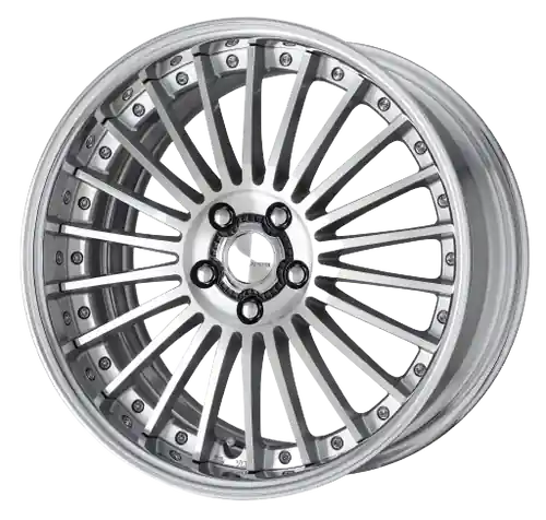 Fast Shipping Work Lanvec Lf1 5x100 19x9+12 A Disk Machine Silver Polish