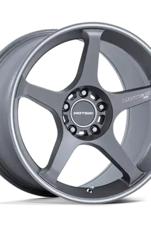 Motegi MR159 BATTLE V 5X120 18x10.5 +35 GUNZILLA W/ MACHINED LIP STRIPE Affordable