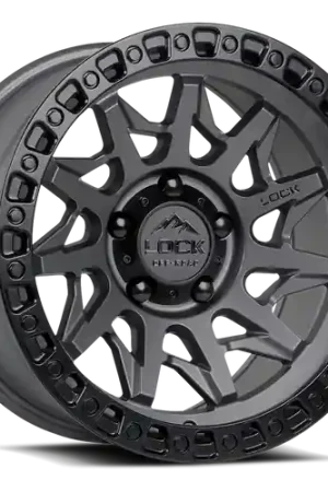LOCK OFFROAD LUNATIC 5x127 20x9 +0 Matte Grey W Matte Black Ring Special Offer