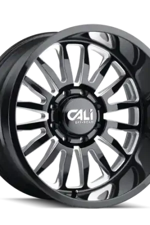 Cali Off-Road Summit 9110 8x180 22x12-51 Gloss Black/Milled Spokes Sale