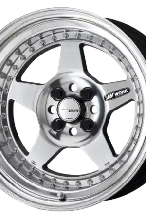 Work Meister Cr01 5x114.3 15x9.5+4 T Disk Bright Buff Finish Fast Shipping