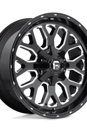 Buy Today Fuel 1PC D588 TITAN 5X139.7/5X150 20X10 -18 GLOSS BLACK MILLED