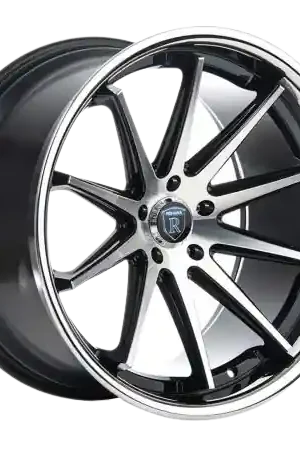 Rohana RFC10 5x120 22x12+22 Machine Black/Chrome Lip Direct From Manufacturer