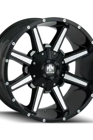 Mayhem Arsenal 8104 8x165.1/8x170 20x9+0 Gloss Black/Machined Face Flash Sale