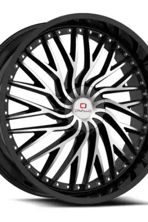 Save Now Cavallo CLV-43 5x114.3/5x120 20x8.5 +35 Gloss Black & Machined