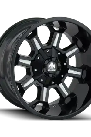 Trusted Brand Mayhem Combat 8105 6x135/6x139.7 20x10-19 Gloss Black/Milled Spokes