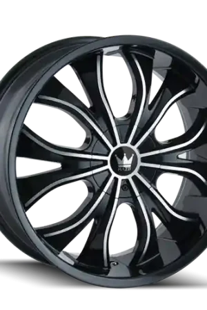 Mazzi Hustler 342 5x108/5x114.3 18x7.5+40 Gloss Black/Machined Face Super Sale