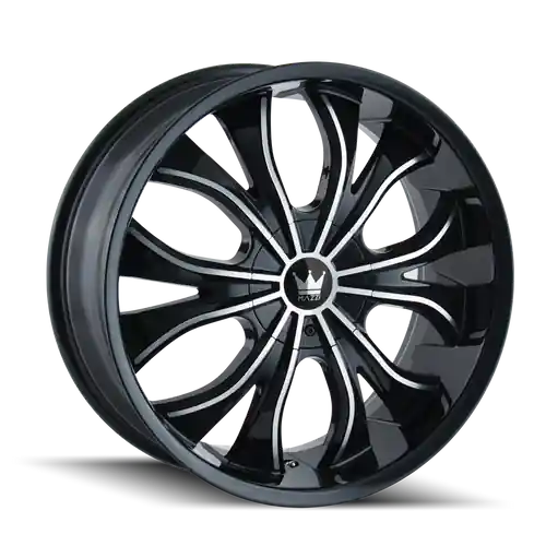 Mazzi Hustler 342 5x108/5x114.3 18x7.5+40 Gloss Black/Machined Face Super Sale