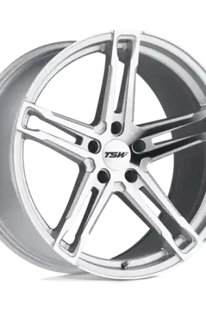 TSW MECHANICA 5X120 19X8.5 +35 SILVER W/ MIRROR CUT FACE Price Cut