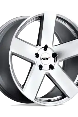 TSW BRISTOL 5X114.3 20X8.5 +20 SILVER W/ MIRROR-CUT FACE Reduced Price