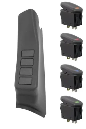 Rugged Ridge A-Pillar 4 Switch Pod Kit Black LHD 11-18 JK Price Drop