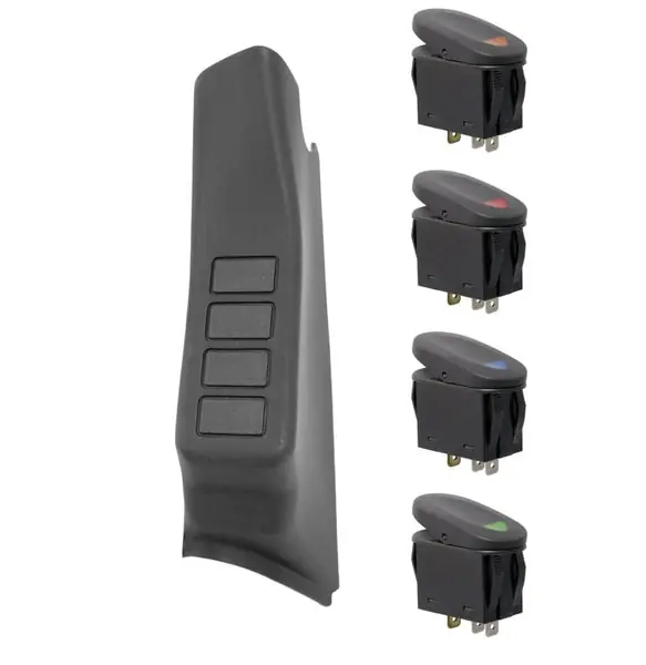 Rugged Ridge A-Pillar 4 Switch Pod Kit Black LHD 11-18 JK Price Drop