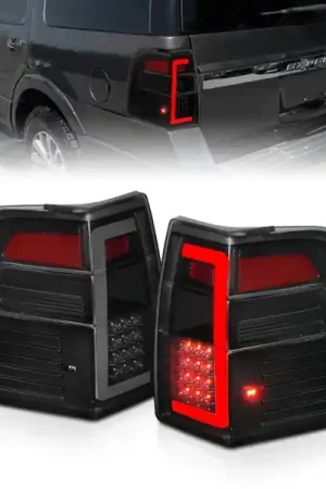 ANZO 07-17 Ford Expedition LED Taillights w/ Light Bar Black Housing Smoke Lens Exclusive