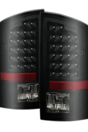 xTune Dodge Ram 07-08 1500 / Ram 07-09 2500/3500 LED Tail Lights Black Smoke ALT-JH-DR07-LED-BKSM Holiday Sale
